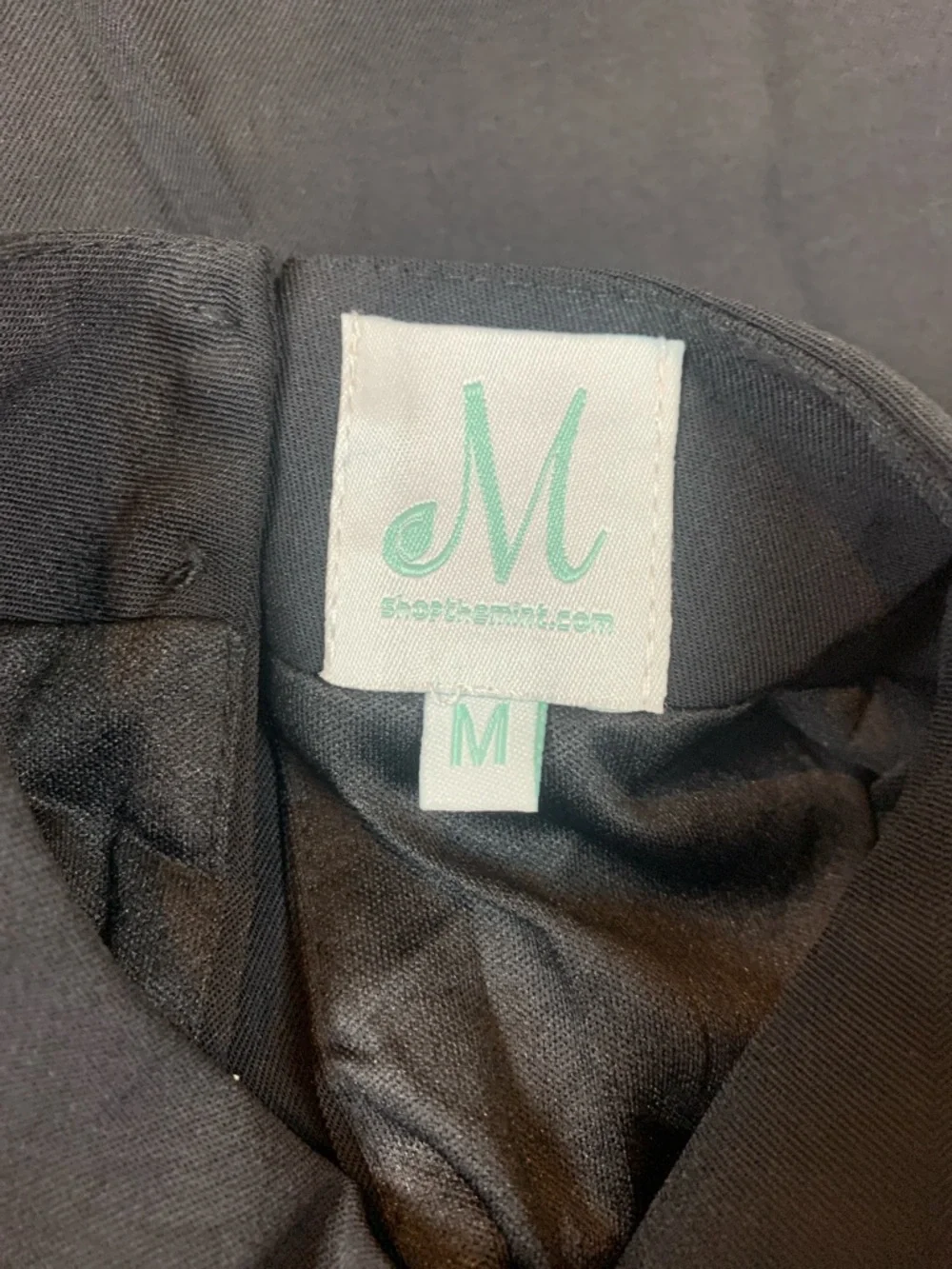 Shop the Mint Black Sleeveless Draped Mini Dress Medium NWOT High Neck